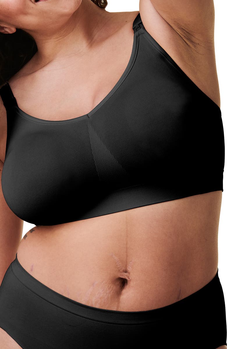 Bravado Designs Body Silk Seamless Recycled Nylon Blend Wireless Maternity/Nursing Bra, Alternate, color, Black