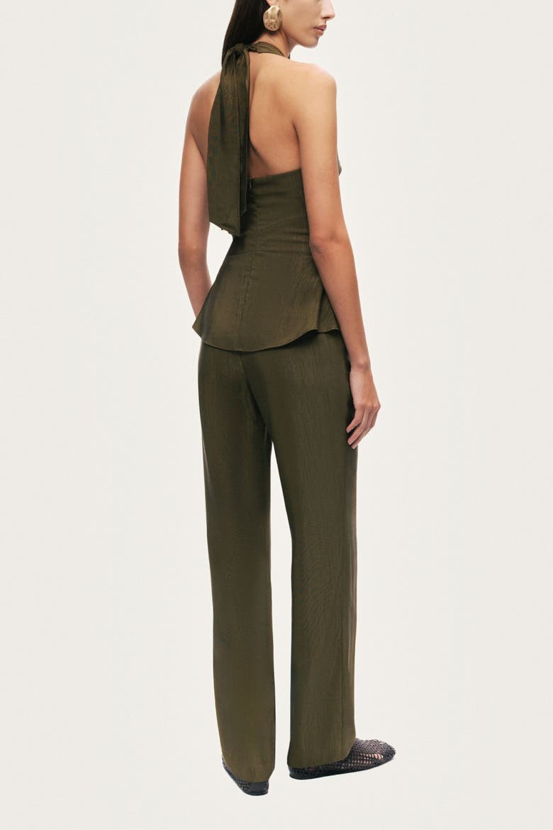 Straight-Leg Tailored Pants, Alternate, color, Khaki
