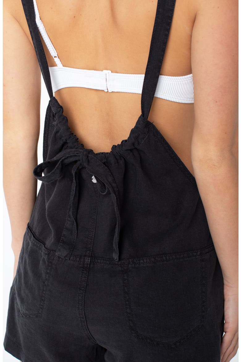 Sail & Bow Linen Blend Romper, Alternate, color, PHANTOM