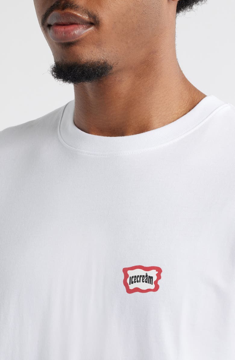 ICECREAM Quarters Graphic T-Shirt, Alternate, color, White