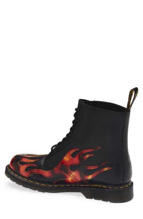 Dr. Martens 1460 Pascal Flame Boot In Black