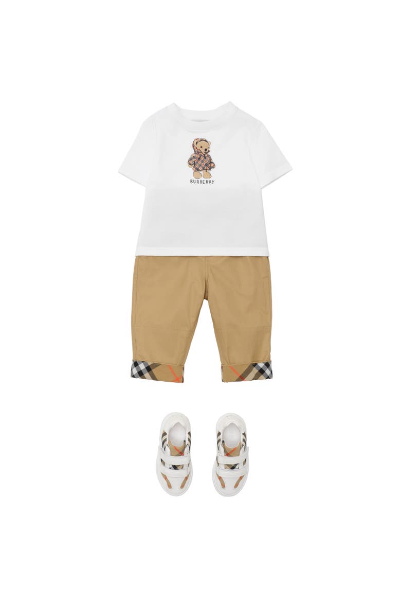 Puffer Bear Cotton T-shirt, Alternate, color, White