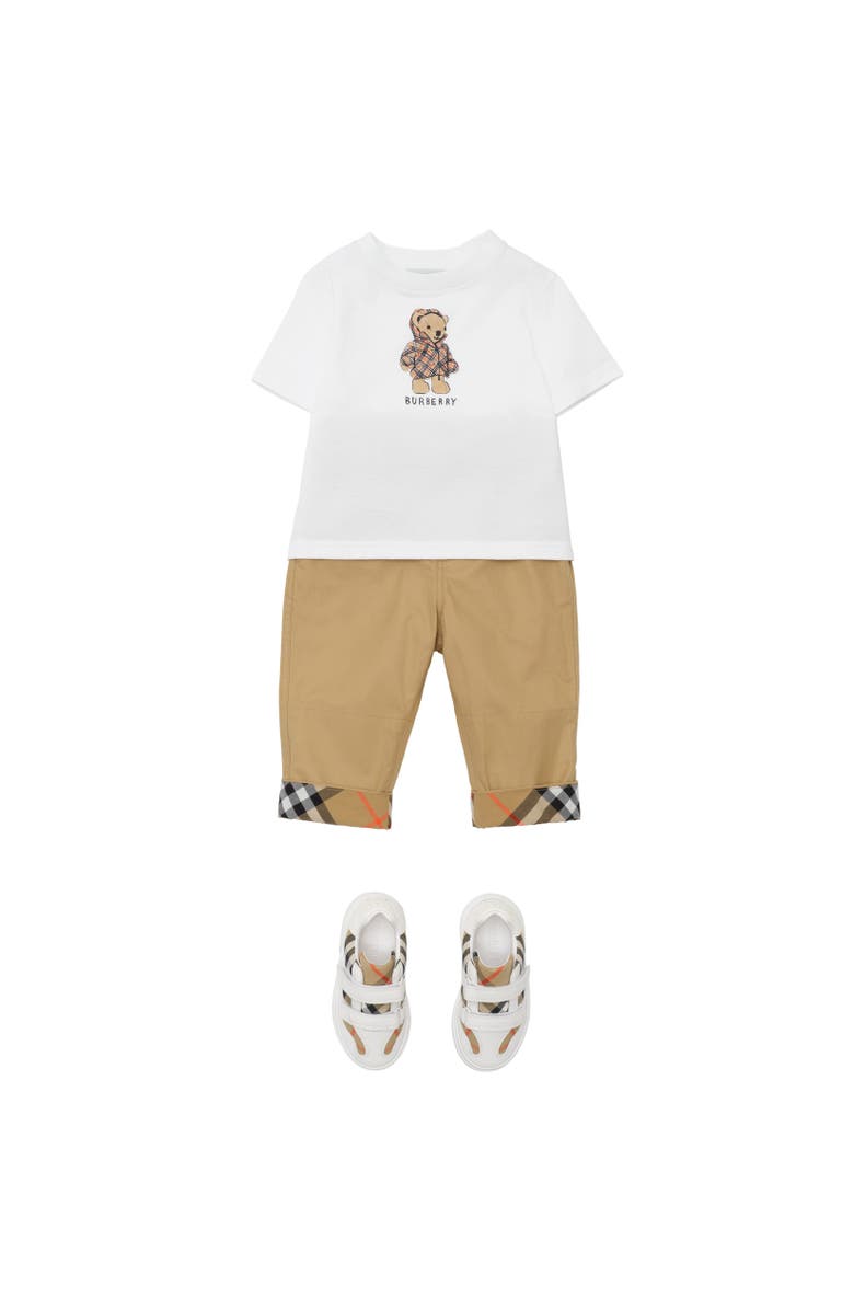 Burberry Puffer Bear Cotton T-shirt, Alternate, color, White