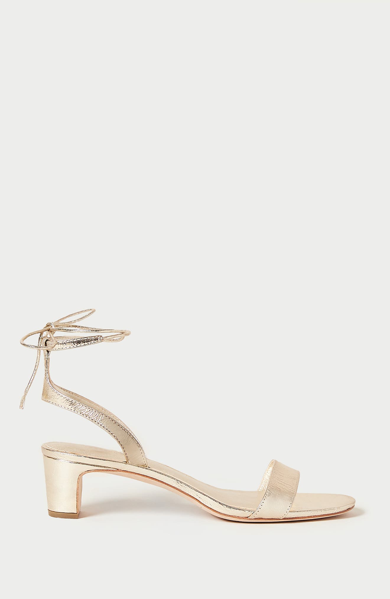 Loeffler Randall Jackie Ankle Tie Sandal, Alternate, color, Champagne
