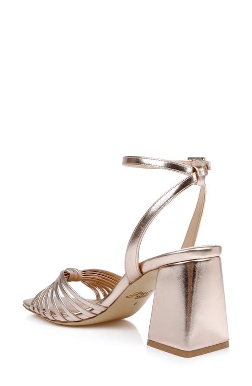 Jewel Badgley Mischka Nariah Ankle Strap Sandal In Rose Leather