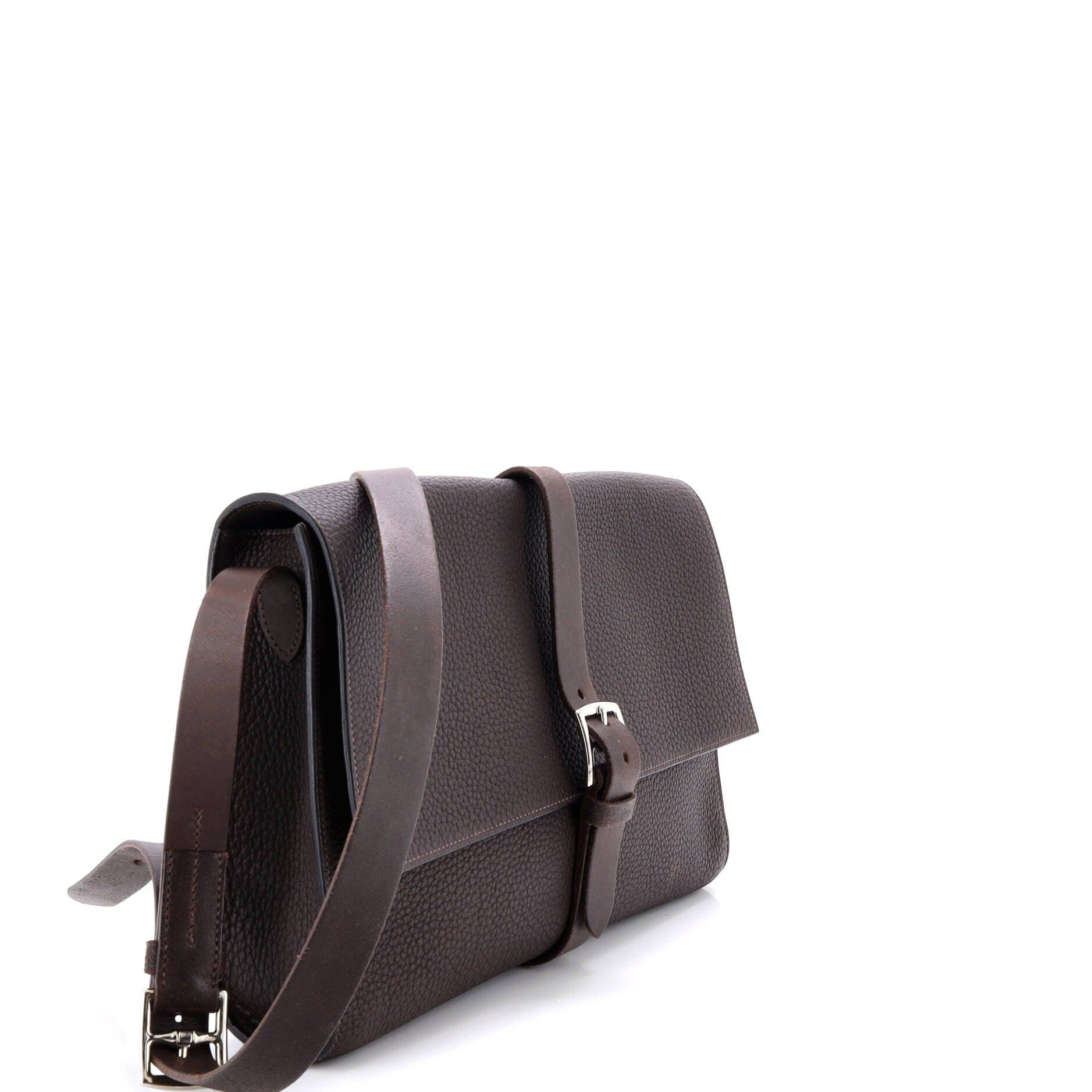 Pre-Owned Hermes Etriviere II Messenger Fjord, Alternate, color, Havane