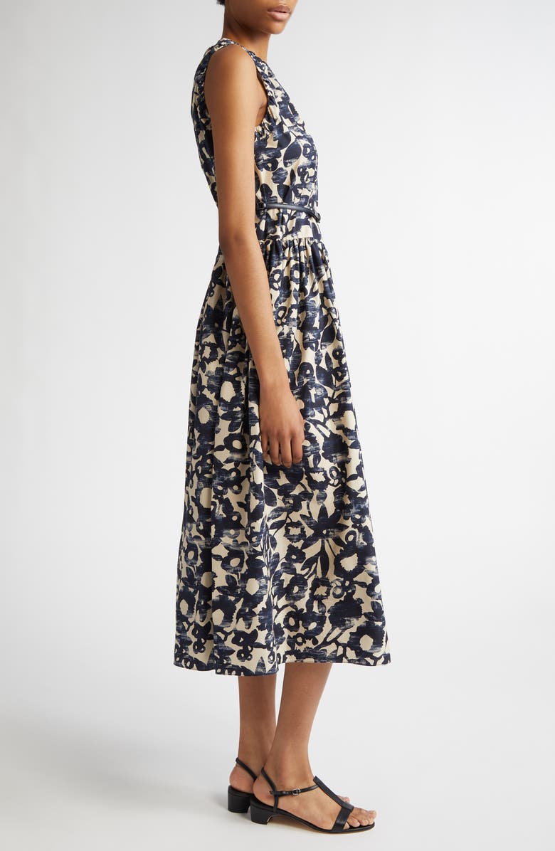 Max Mara Marlena Print Sleeveless Belted Dress, Alternate, color,
