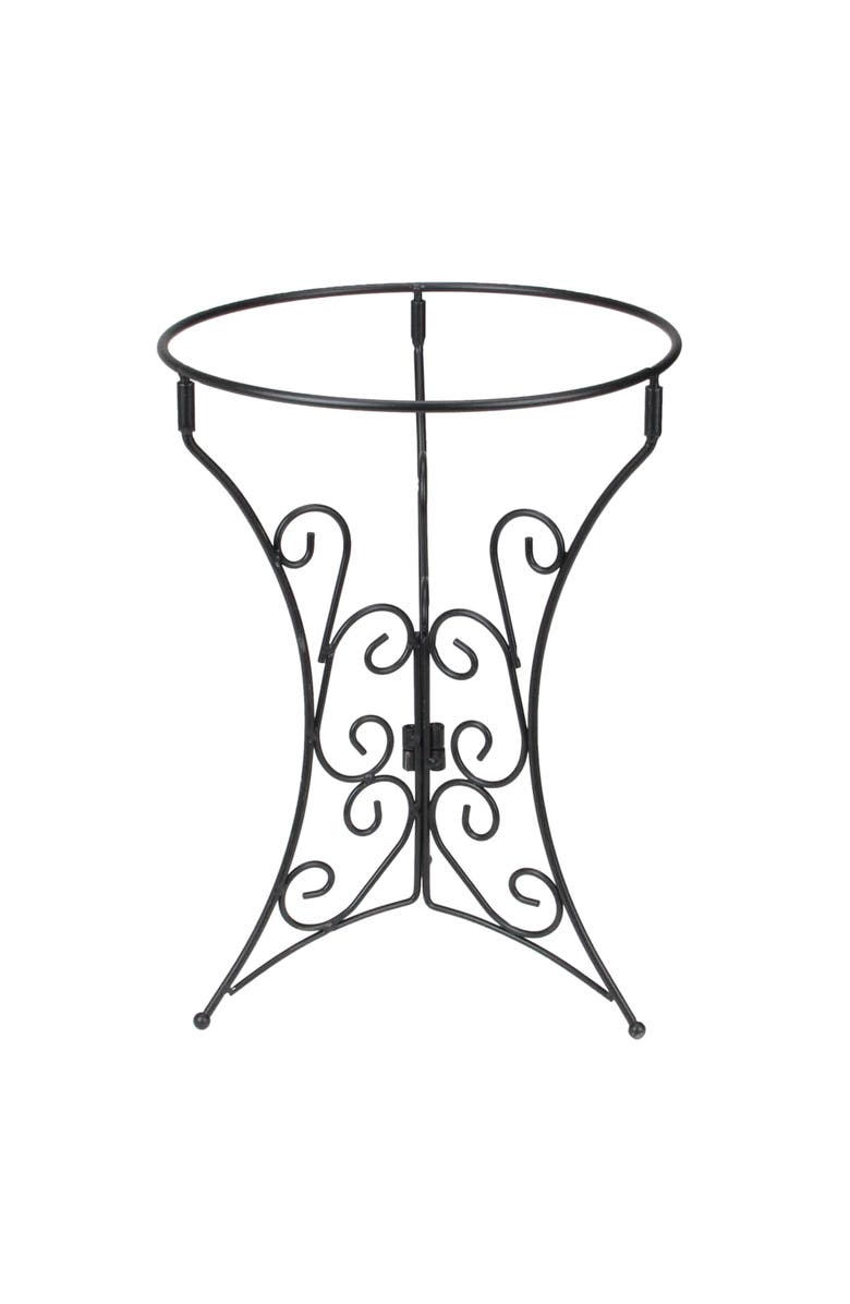 Northlight 11.25" Black Ornate Standing Outdoor Garden Gazing Ball Stand, Main, color, Black