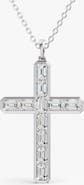 SEREIA OFFICIAL 14K Gold 1 ct Sereia Emerald Cross Lab Diamond Pendant