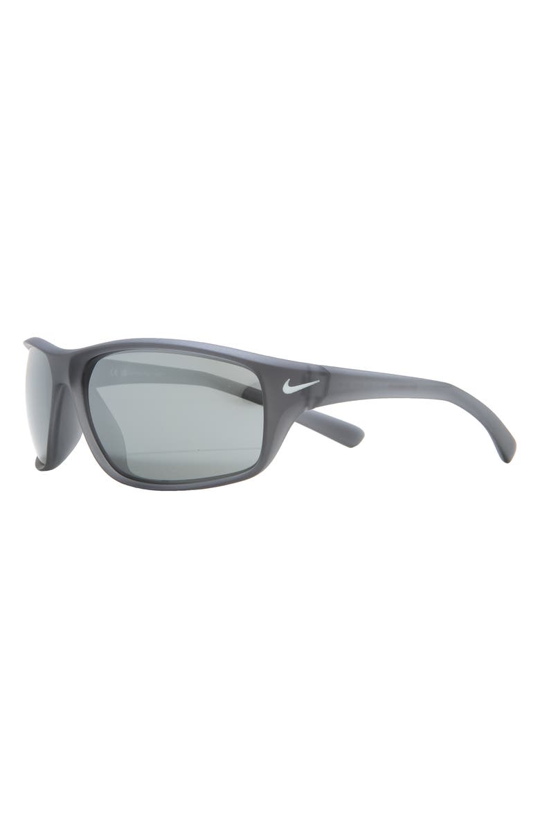 Nike 64mm Nike Adrenaline Modified Sunglasses, Alternate, color, Matte Grey Silver