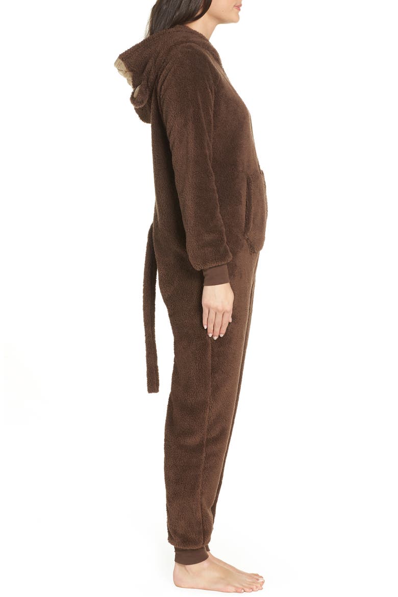 Hooded Jumpsuit, Alternate, color, BROWN