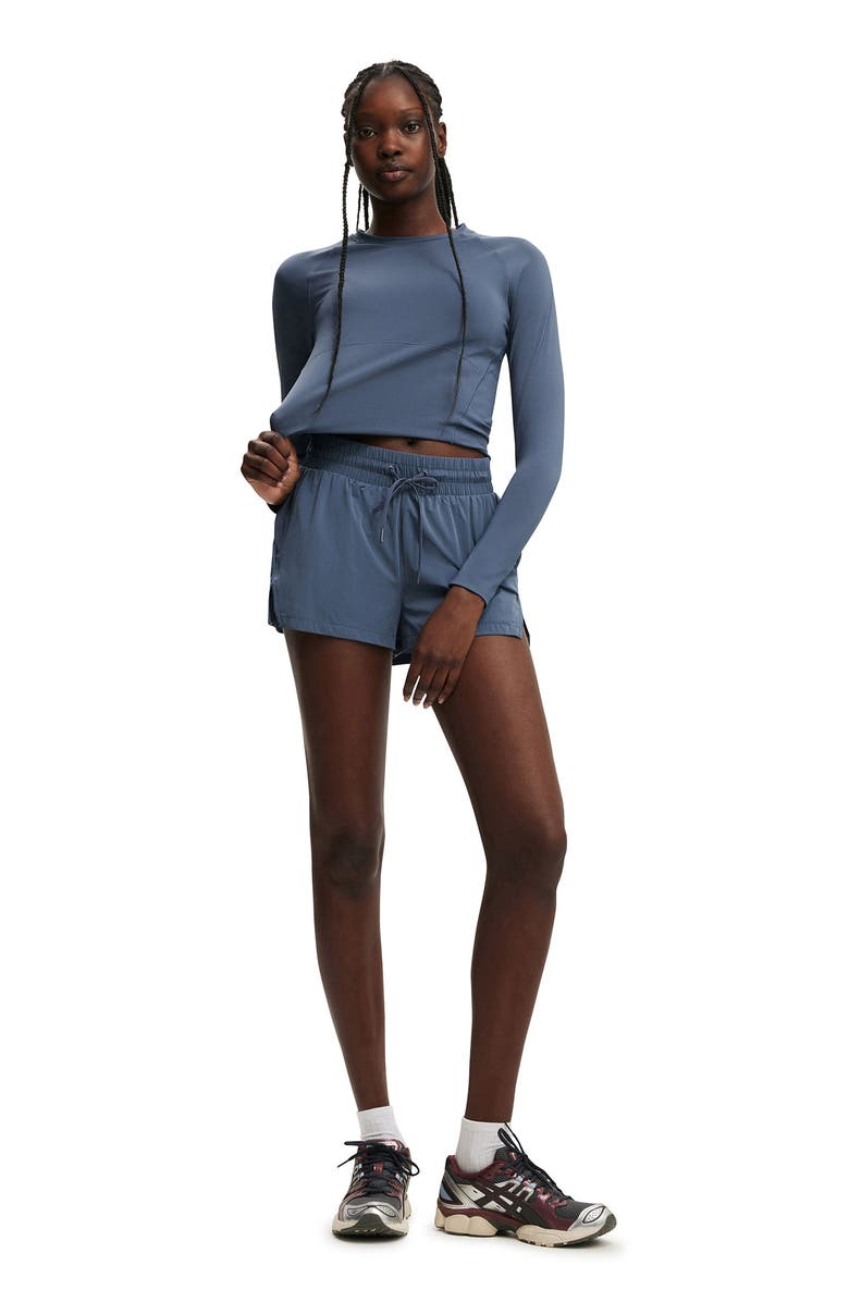 COTTON ON BODY Women's Active Workout Longsleeve, Alternate, color, Folkstone Grey