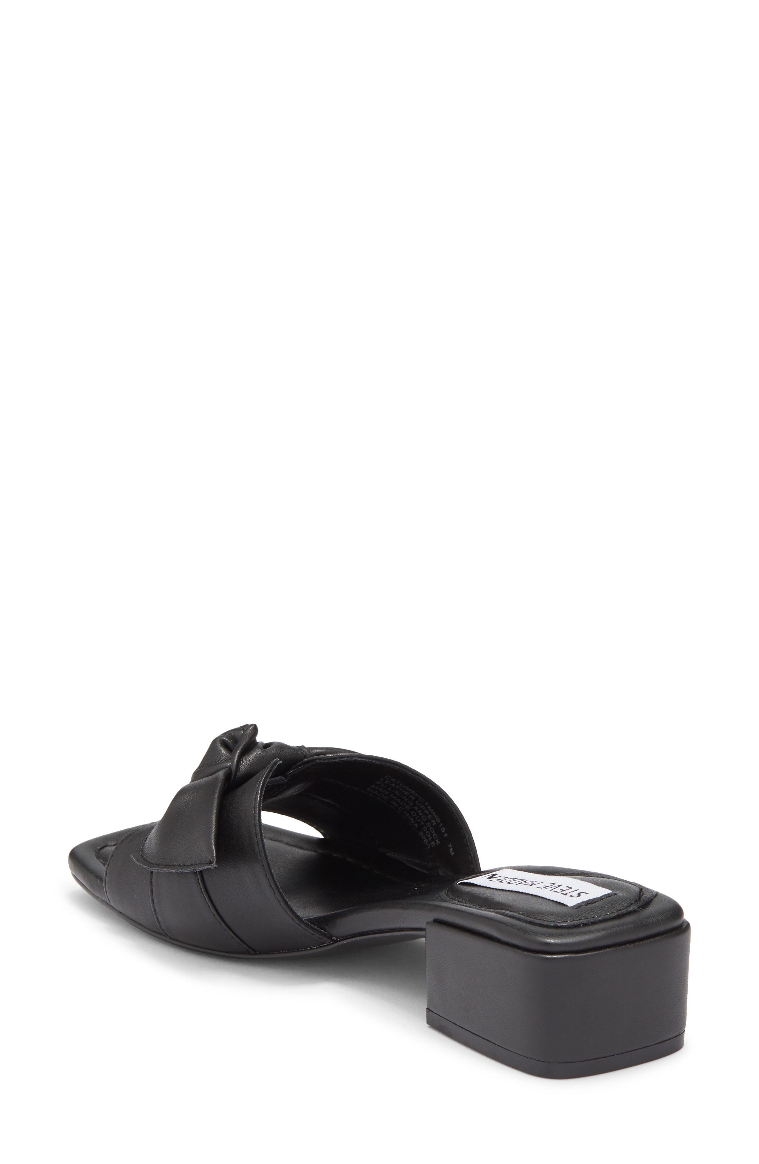 Steve Madden Catumm Bow Slide Sandal, Alternate, color, Black