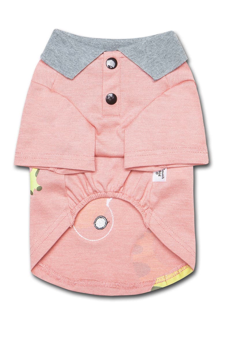 PET LIFE Touchdog 'Arubark' Caribbean Style Dog Polo T-Shirt - Medium, Alternate, color, 