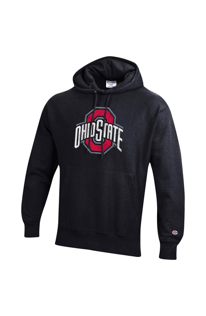 Champion Men's Champion Black Ohio State Buckeyes Vault Logo Reverse Weave Pullover Hoodie, Alternate, color, Black