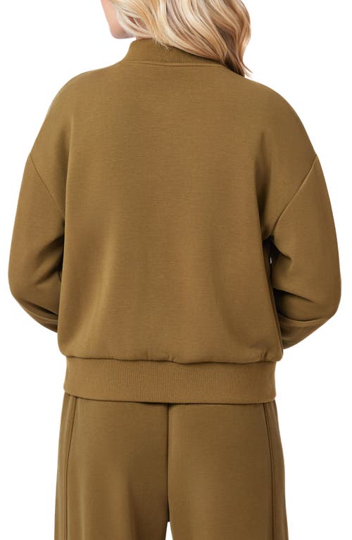 Scotch & Soda Jersey Bomber Jacket In Green