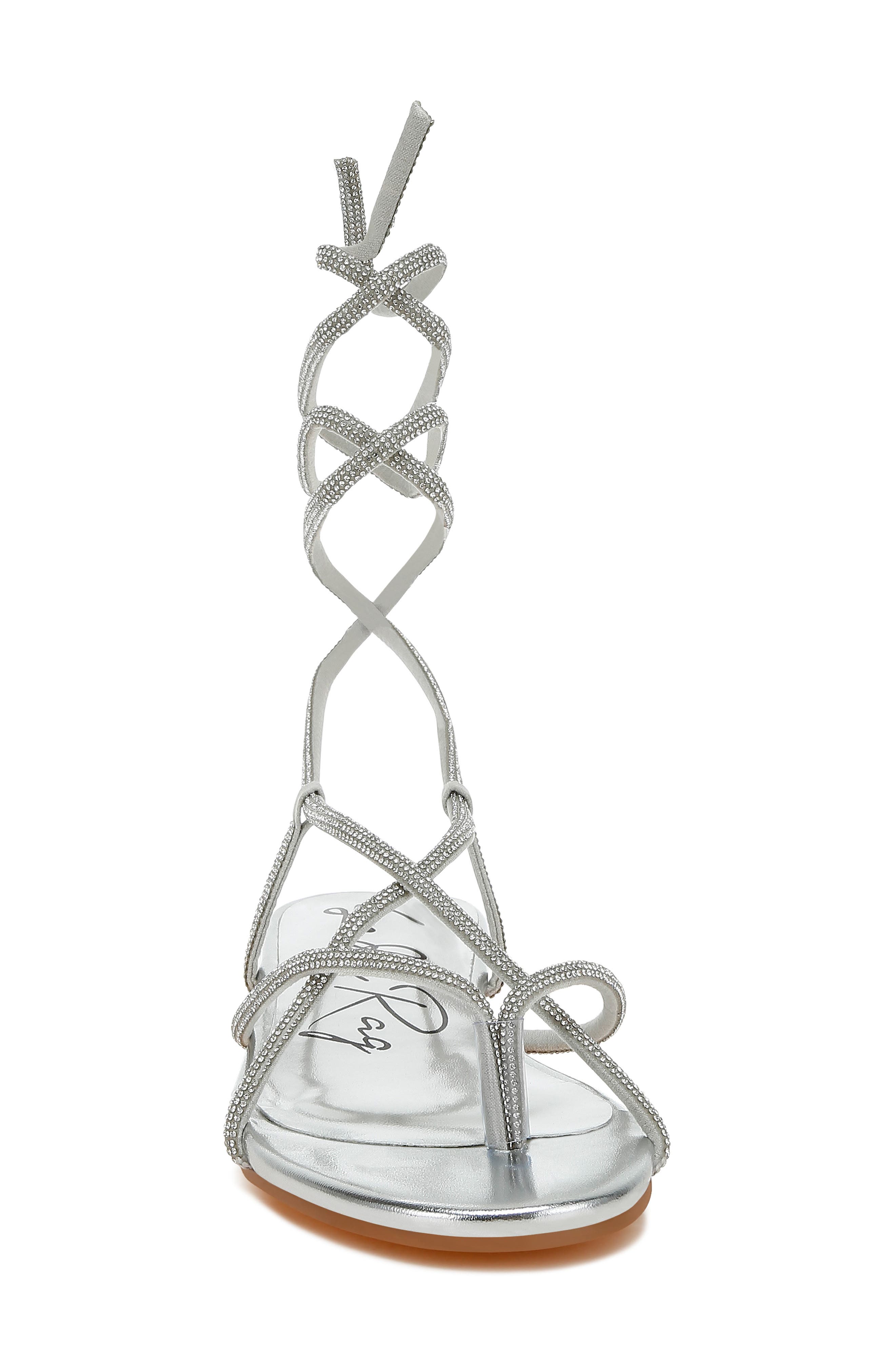 Babbity Embellished Gladiator Sandal, Alternate, color, SILVER