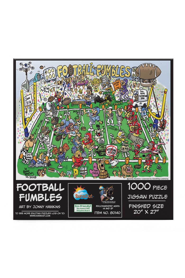 Football Fumbles 1000 piece Jigsaw Puzzle for Adults, Alternate, color, Multicolor