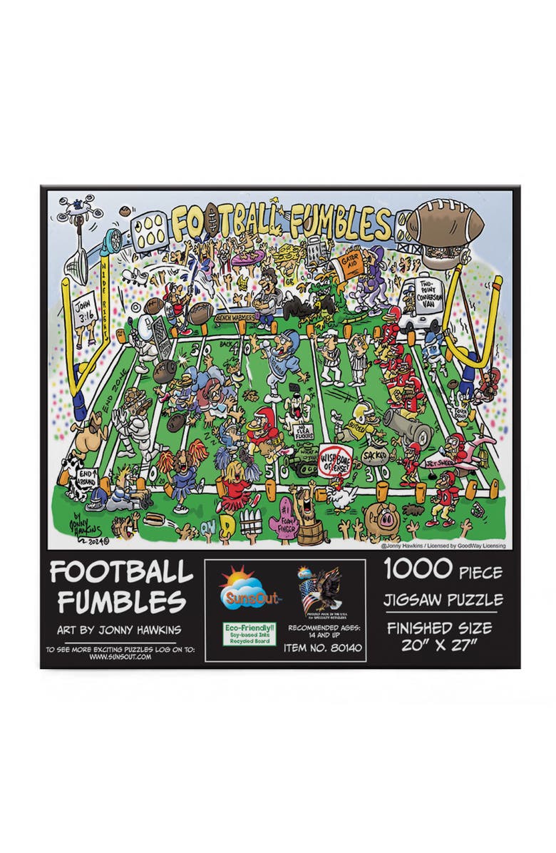 Sunsout Football Fumbles 1000 piece Jigsaw Puzzle for Adults, Alternate, color, Multicolor