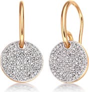 Monica Vinader Ava Diamond Disc Drop Earrings