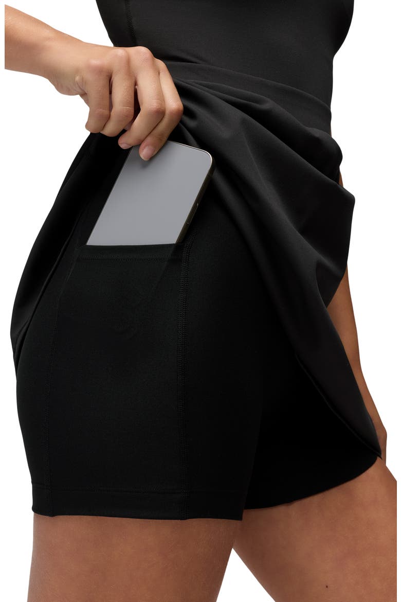 Luxara Balance Sleeveless Fit & Flare Dress, Alternate, color, BLACK