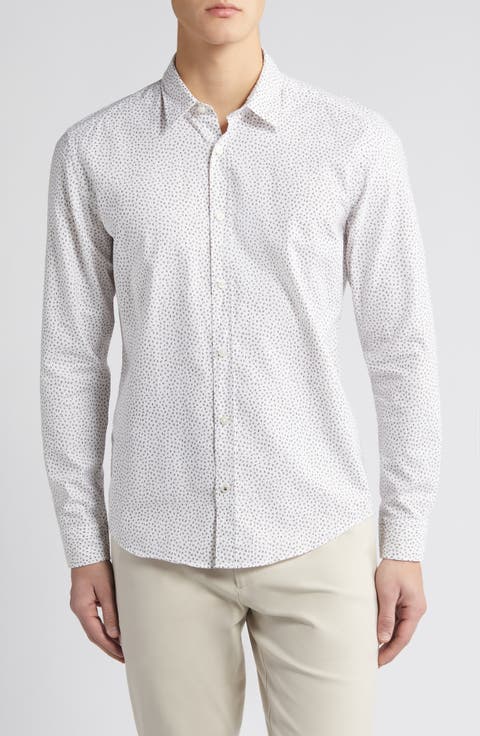 Liam Ditsy Print Button-Up Shirt