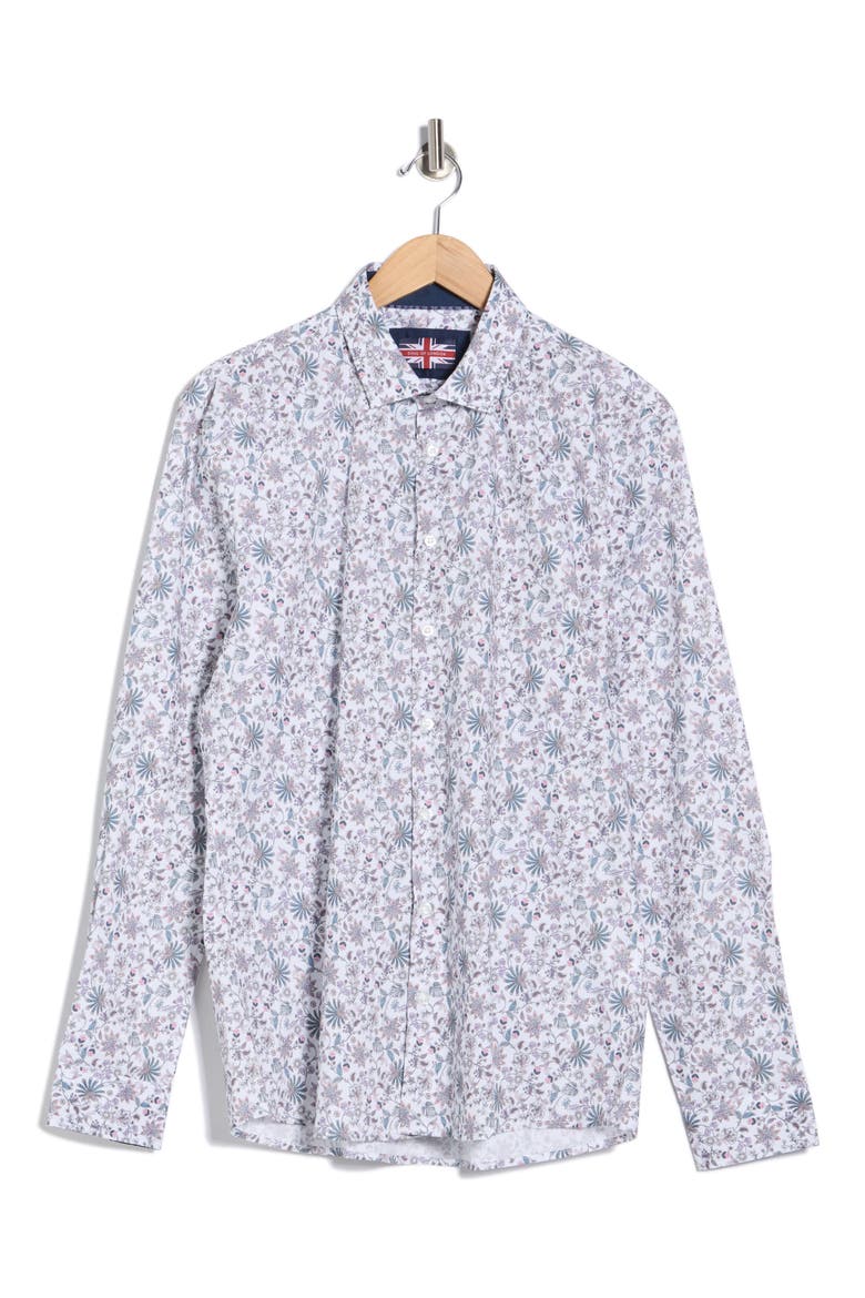 Stretch Cotton Sport Shirt, Alternate, color, WHITE/ WHITE