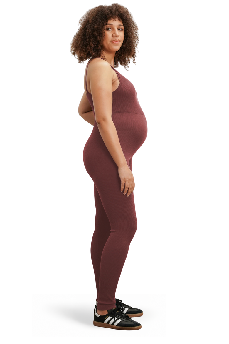 The Jordan Maternity & Nursing Jumpsuit, Alternate, color, Burgundy
