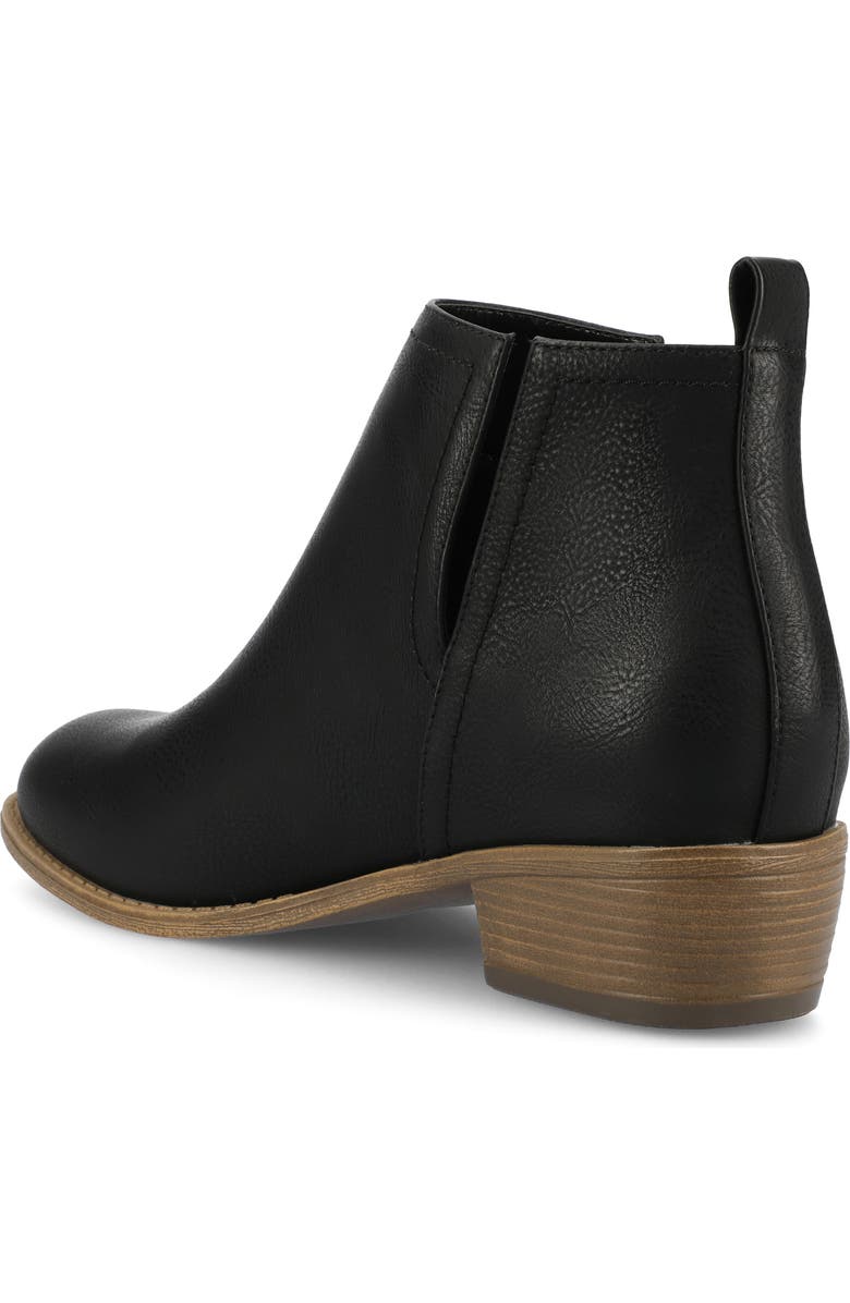 Journee Collection JOURNEE Rimi Split Side Bootie, Alternate, color, Black Smooth