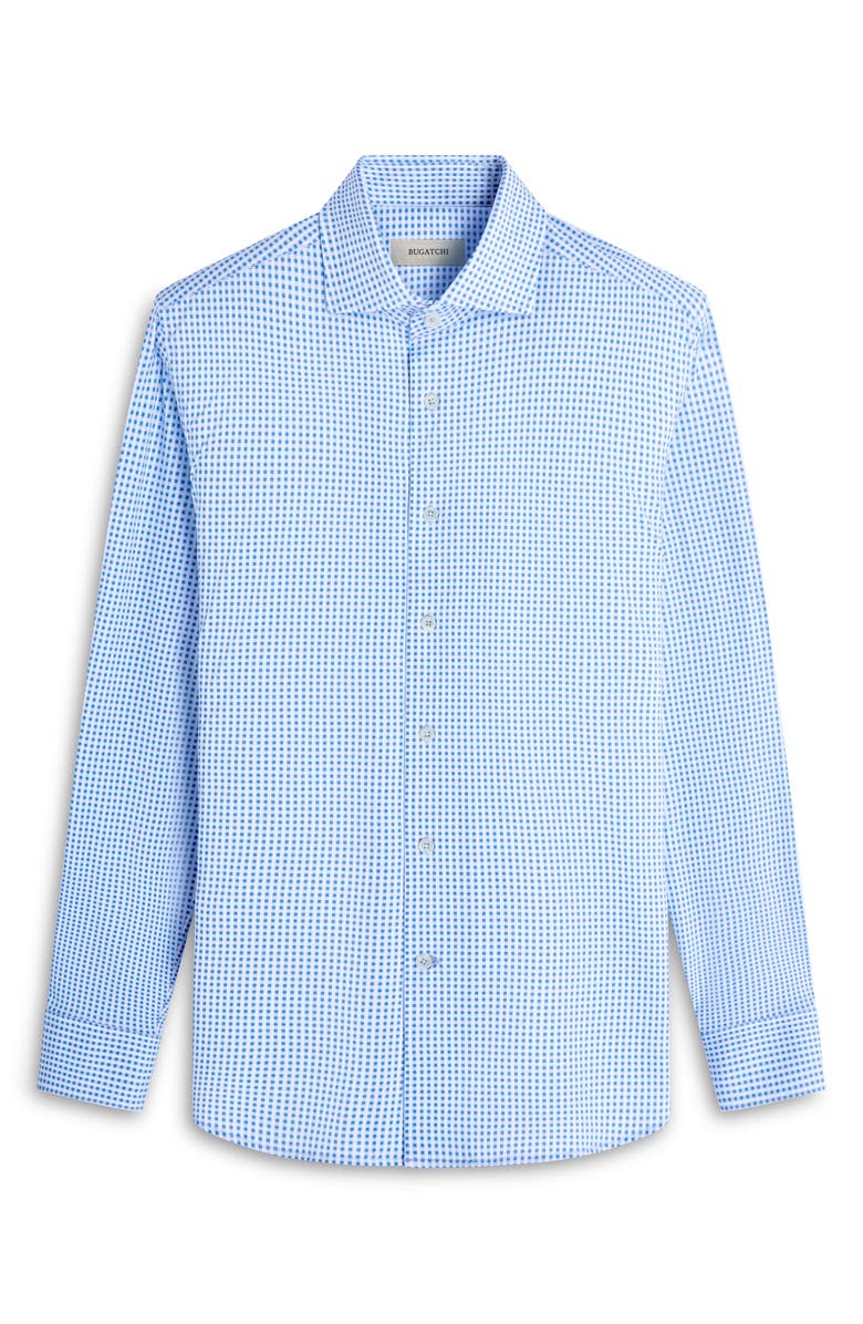 Bugatchi Devon OoohCotton<sup>®</sup> Print Button-Up Shirt, Alternate, color, Air Blue