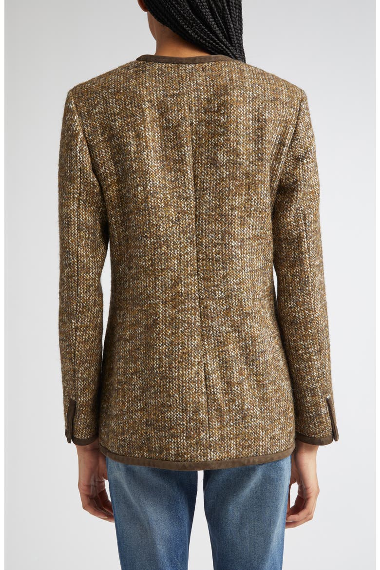 Journey Boxy Tweed Jacket, Alternate, color, TURKISH COFFEE