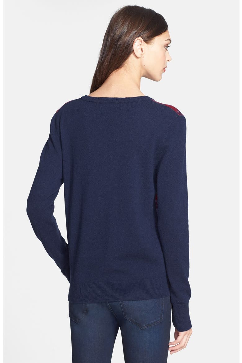 'Ceclie' Wool Blend Sweater, Alternate, color, PEACOAT MULTI