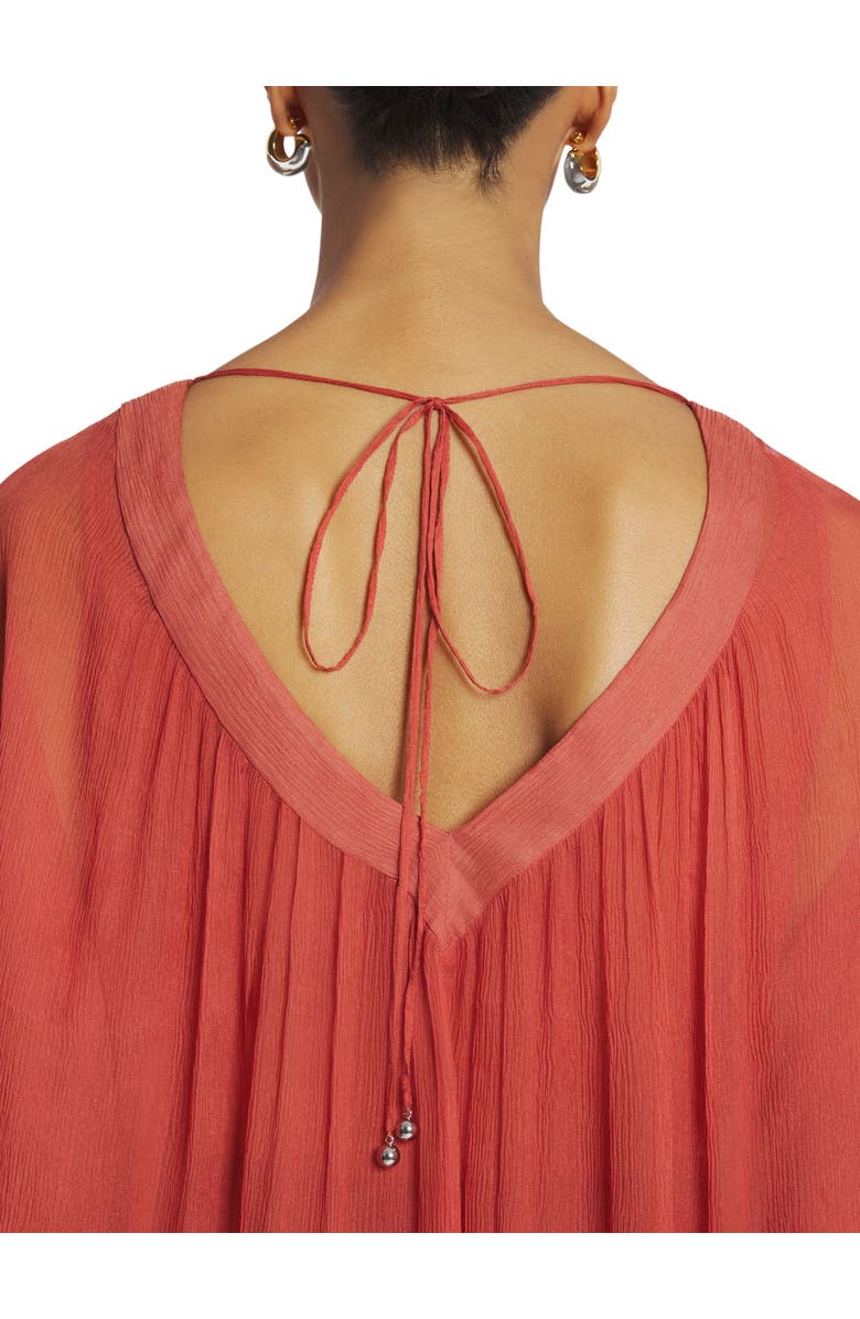 Lanvin Gathered Blouse In Silk Crepon, Alternate, color,