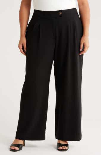 T Tahari Pleated Front Wide Leg Pants