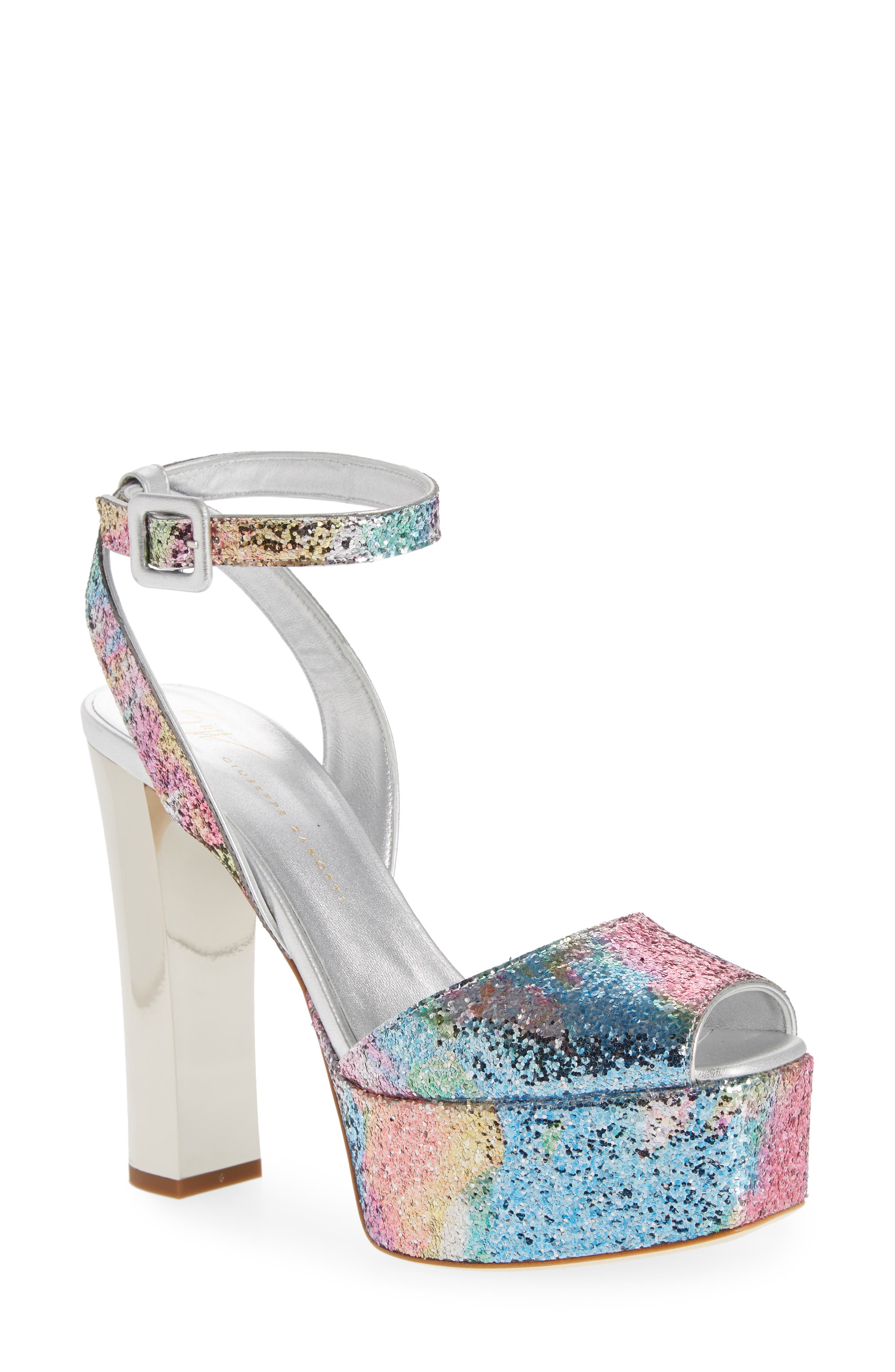 Lavinia Platform Sandal, Main, color, MULTI GLITTER