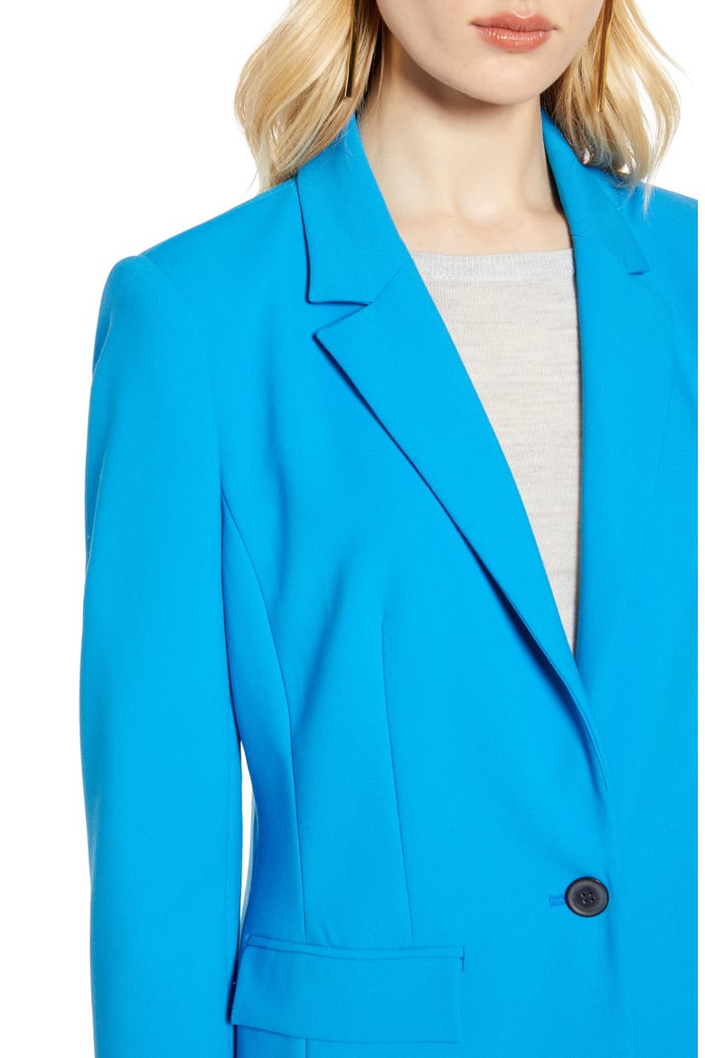 Single Breasted Blazer, Alternate, color, BLUE ASTER