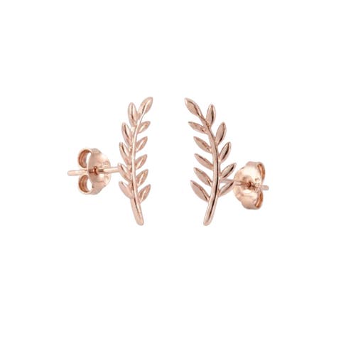 Wheat Earrings Ear Of Wheat Sterling Silver Stud Earring
