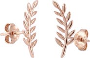 Spero London Wheat Earrings Ear Of Wheat Sterling Silver Stud Earring