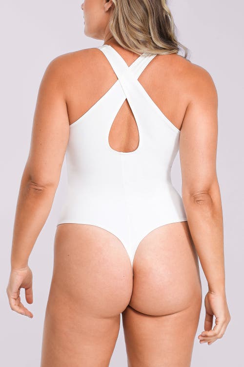 Shapellx Airslim Deep V-neck Cross Back Shaping Bodysuit