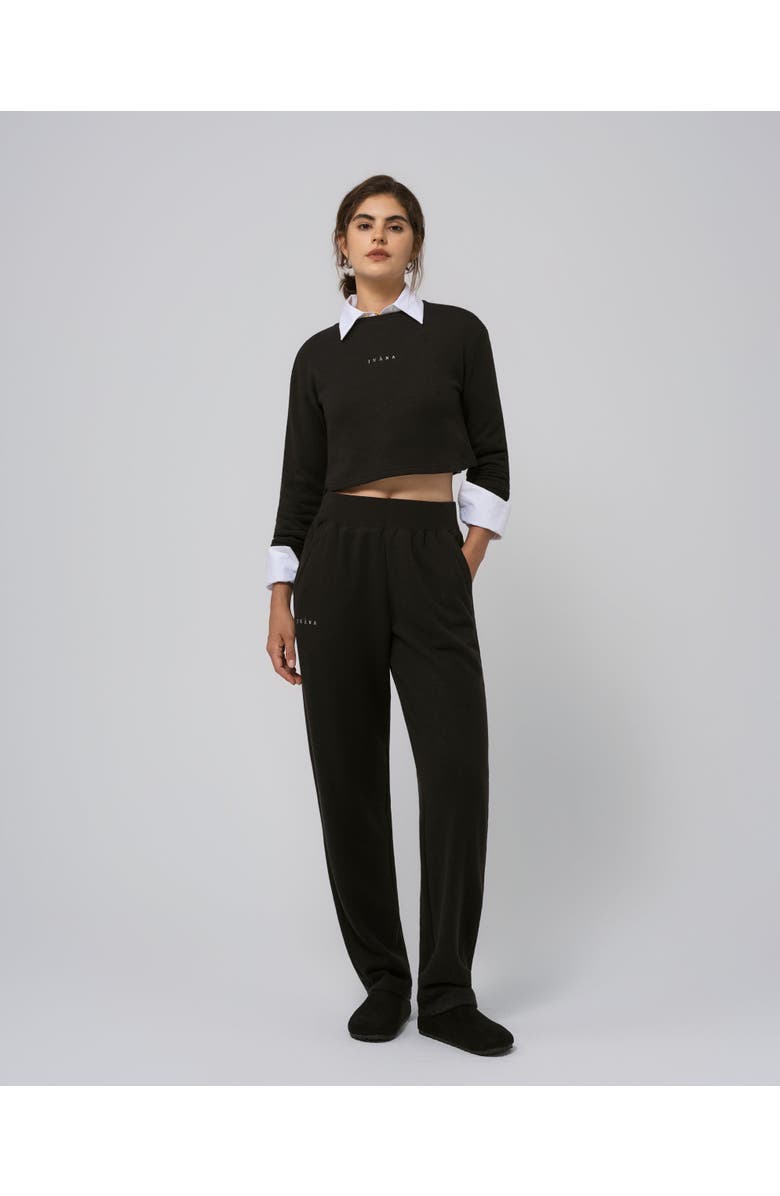 JUANA Off Hours Mid Rise Joggers, Main, color, Black