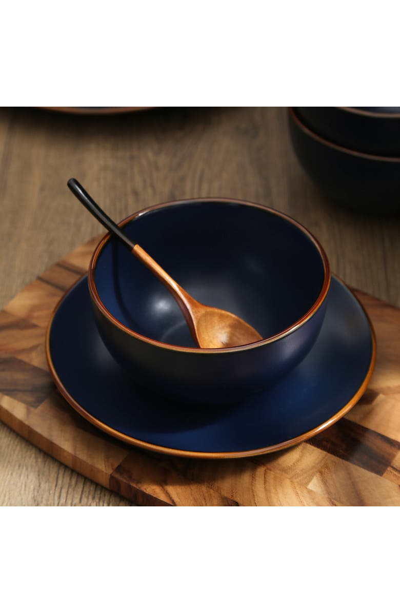 Stone Lain Brasa Stoneware 16-Piece Dinnerware Set, Alternate, color, Blue