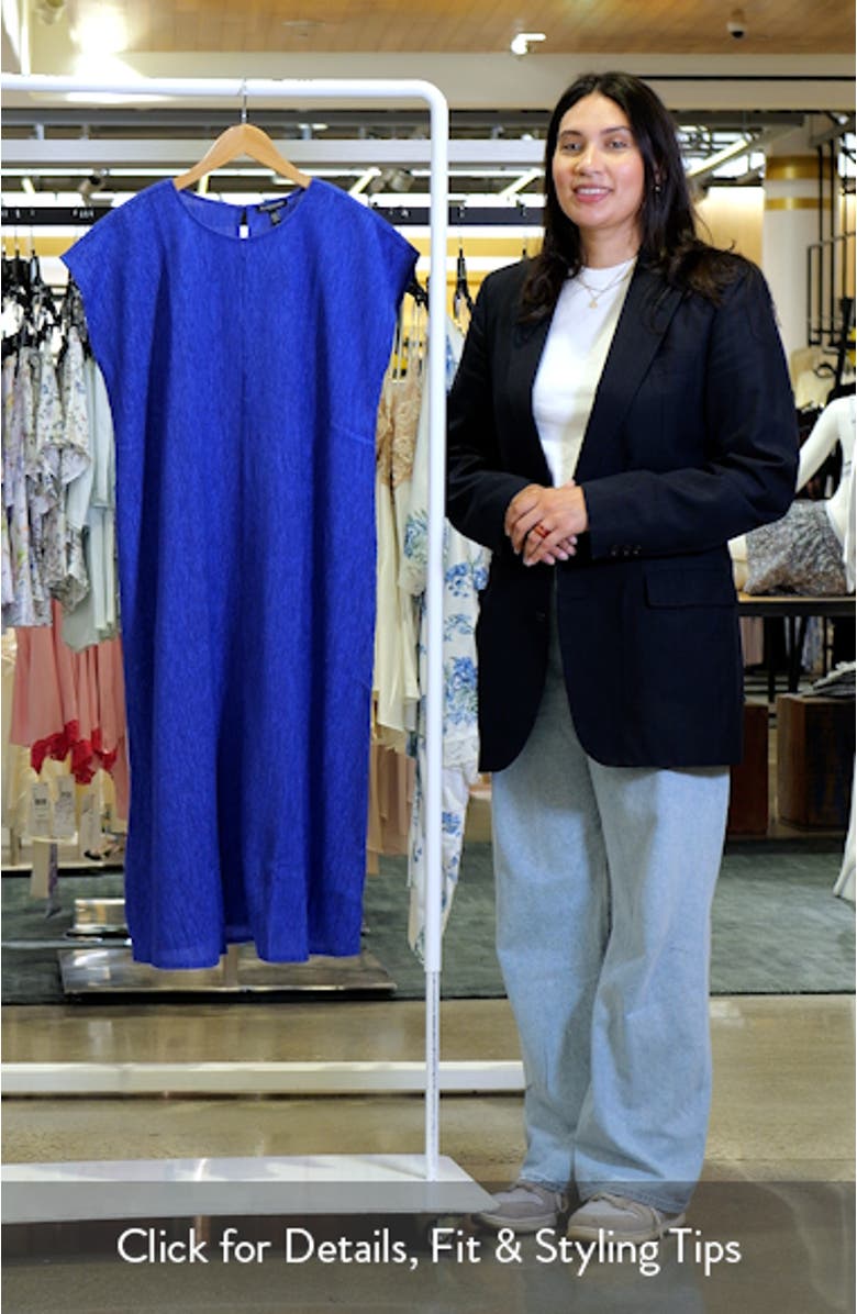 Short Sleeve Jacquard Maxi Dress, sales video thumbnail