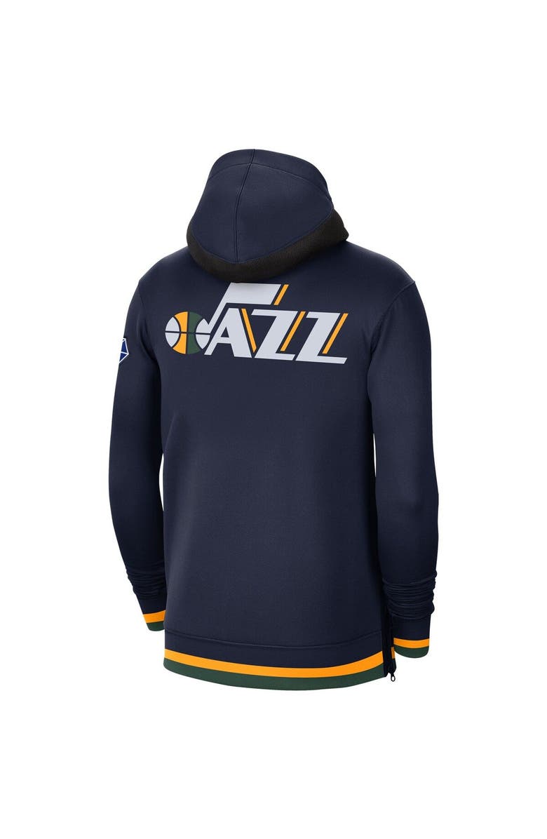 Nike Men's Nike Navy Utah Jazz 75th Anniversary Performance Showtime Full-Zip Hoodie Jacket, Alternate, color,