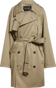 トレンチコート BALENCIAGA Balenciaga Draped Neck Trench Balenciaga Draped Trench Coat | Nordstrom