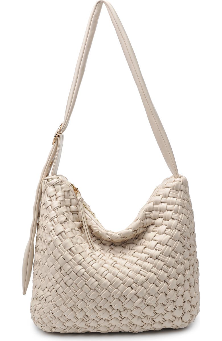 MODA LUXE Woven Crossbody Bag, Main, color, Oatmilk