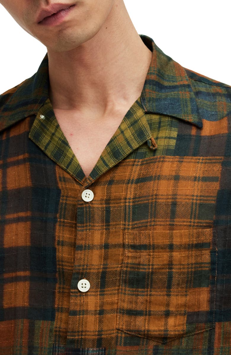 AllSaints Carreaux Plaid Button-Up Shirt, Alternate, color,