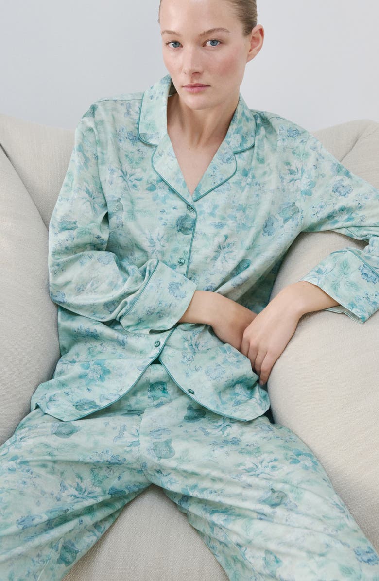 MANGO Print Cotton Pajama Pants, Alternate, color, 