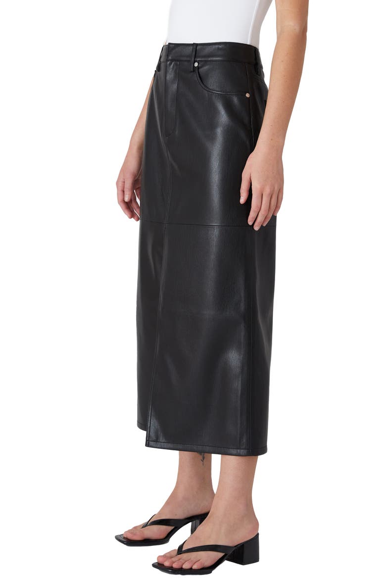 Faux Leather Midi Skirt, Alternate, color, DONE DEAL