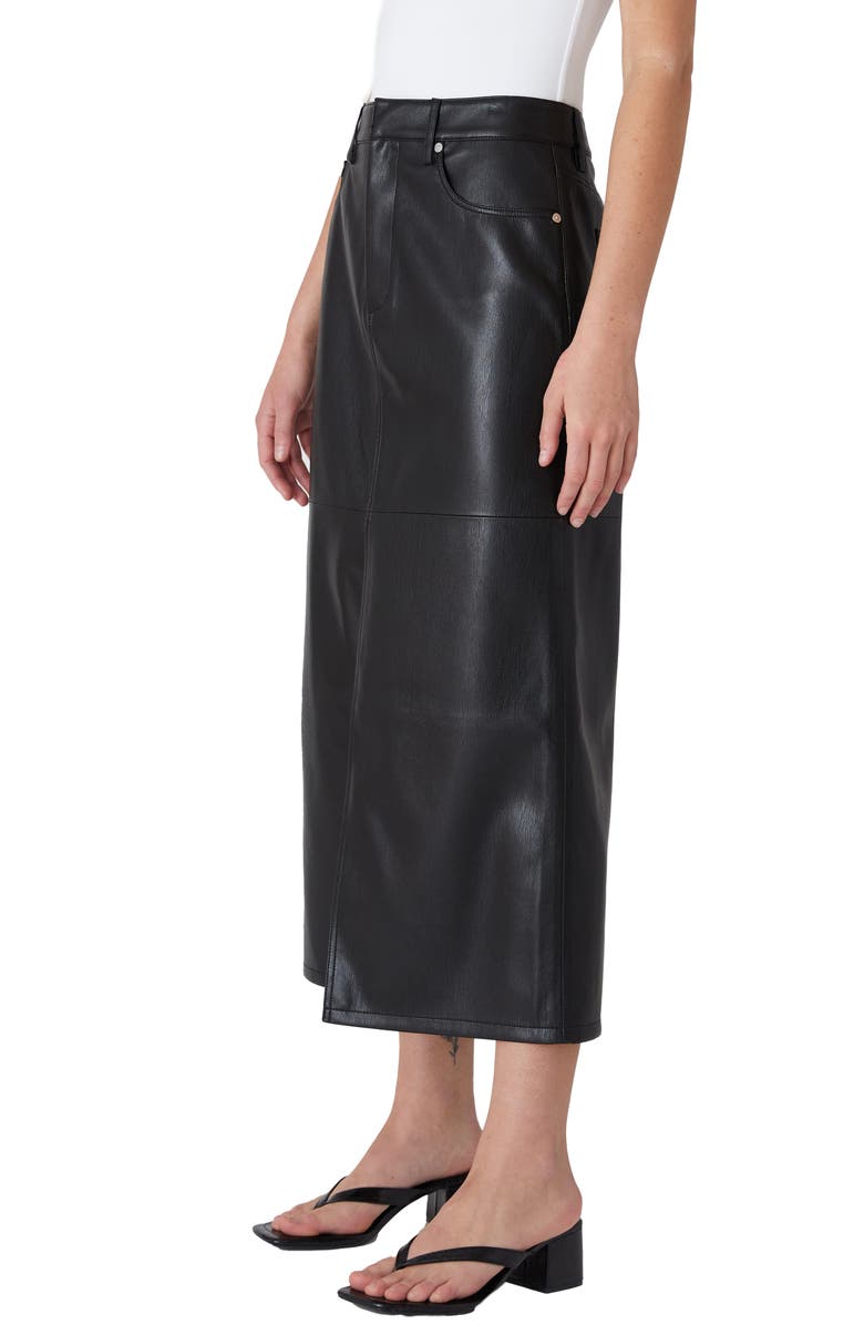 BLANKNYC Faux Leather Midi Skirt, Alternate, color, Done Deal