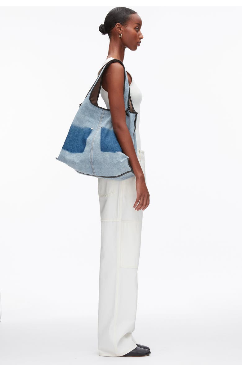 3.1 Phillip Lim Ghost Patch Market Tote Bag, Alternate, color, Light Denim